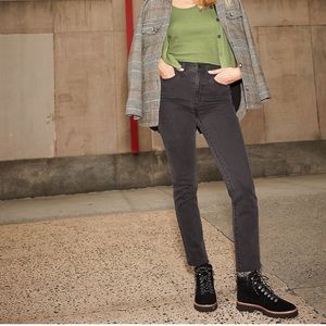 Madewell Stovepipe Jeans in Banberry Wash: Raw Hem Edition